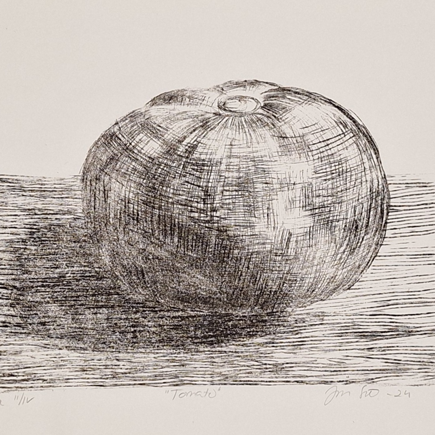 Gray, 2023, kuivaneula paperille, 14x19.5cm