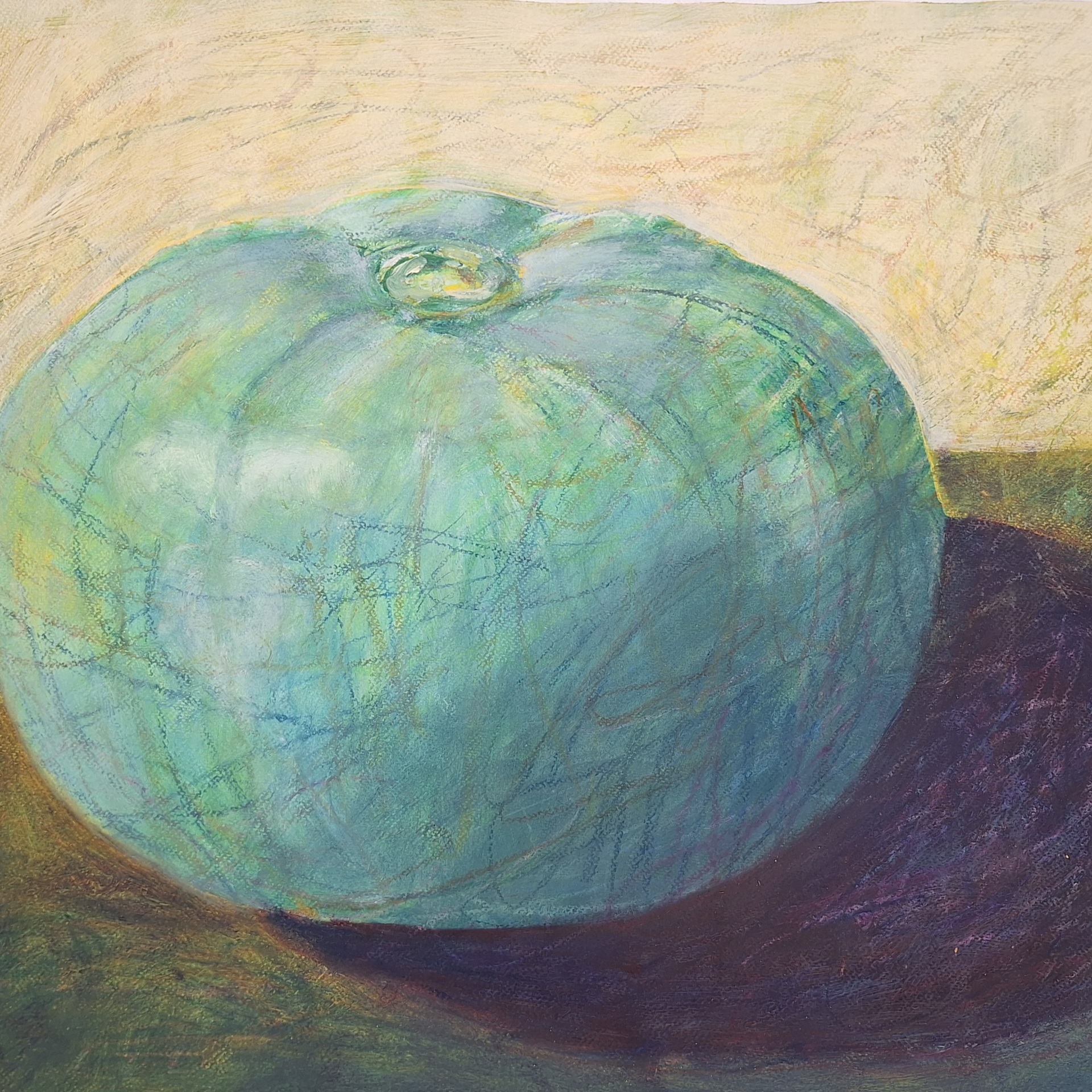 Green tomato, 2023,  53 x 73cm, , acrylics on paper