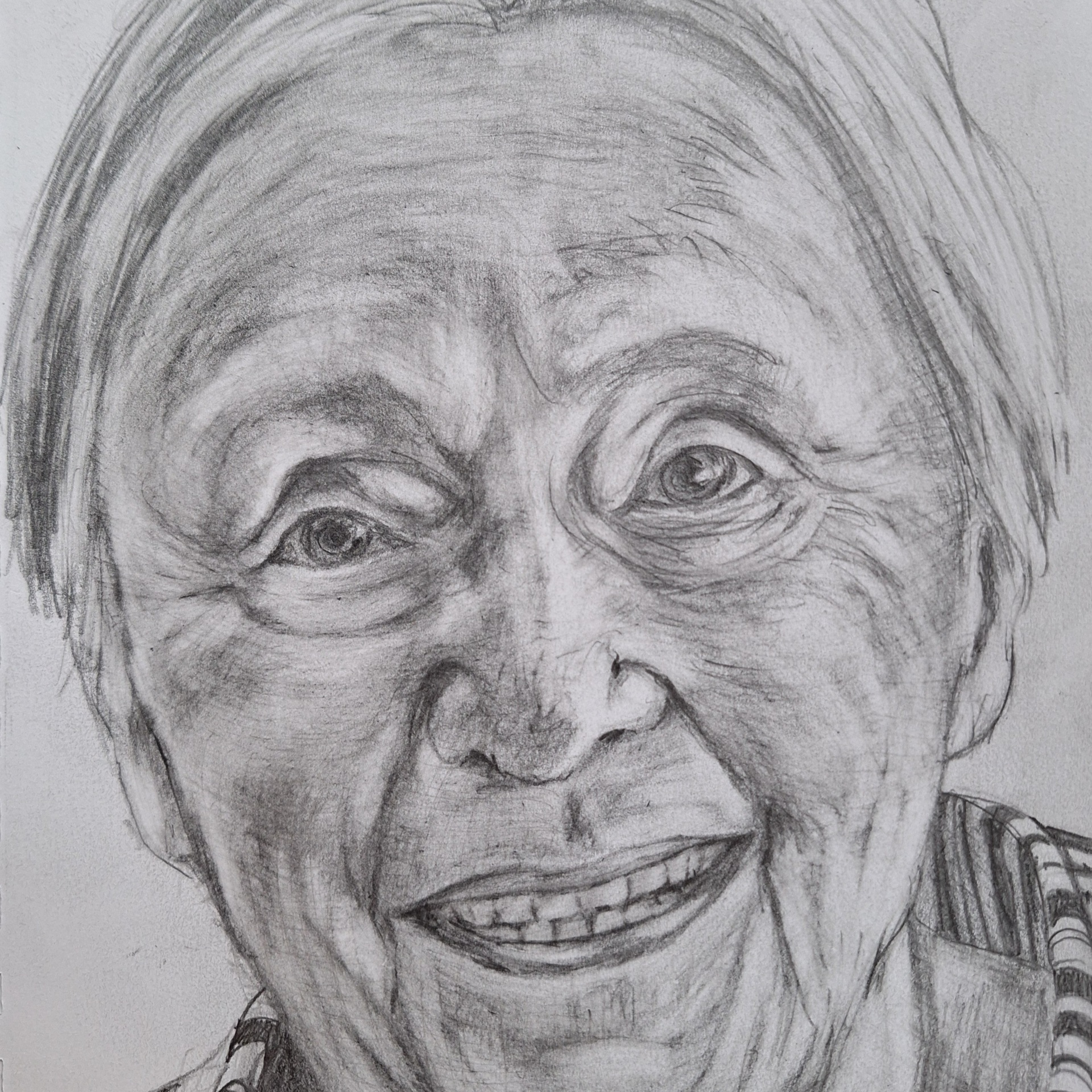 Äiti, Lyijykynä paperille, 25x17cm