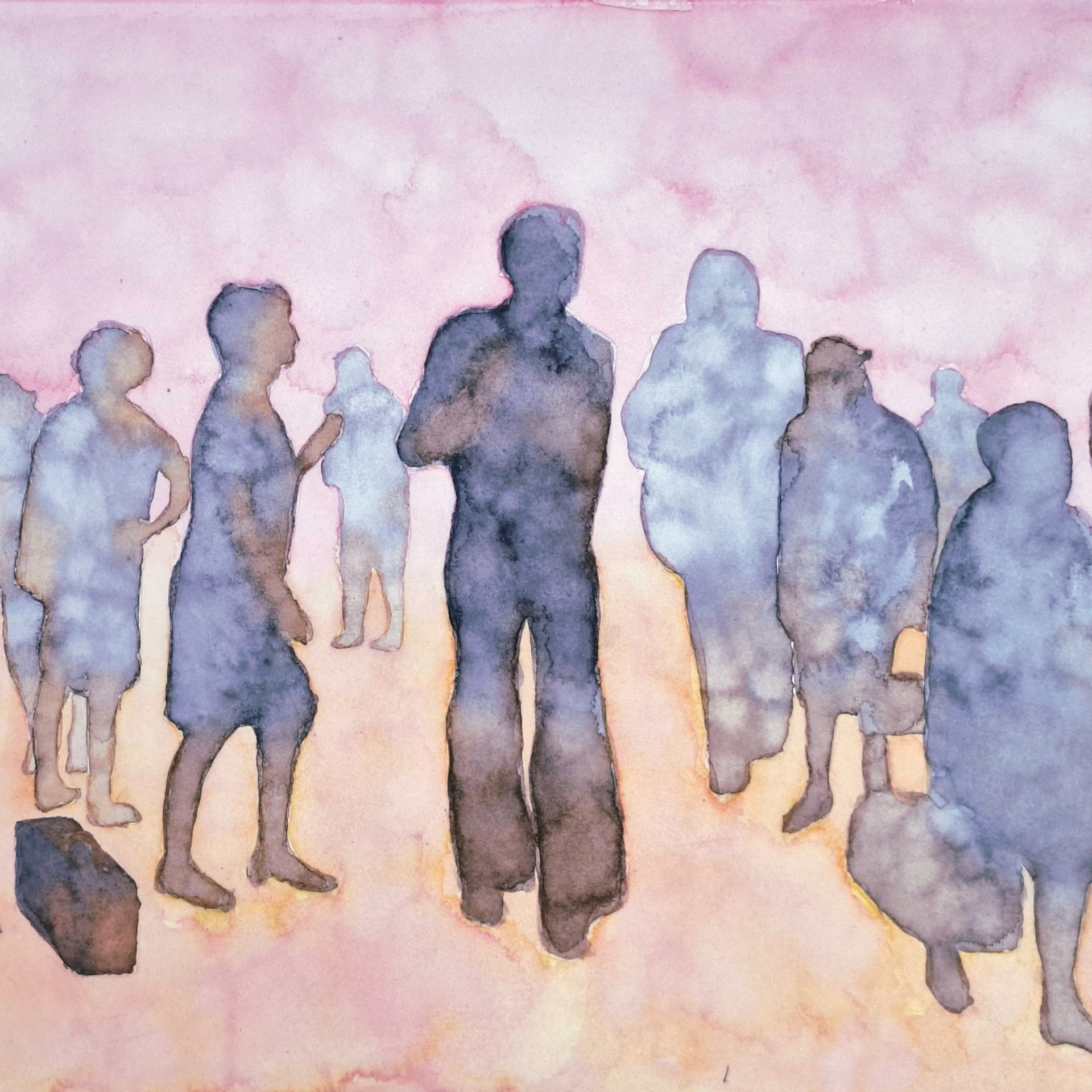 A Forgotten Suitcase, 36x52cm, watercolor