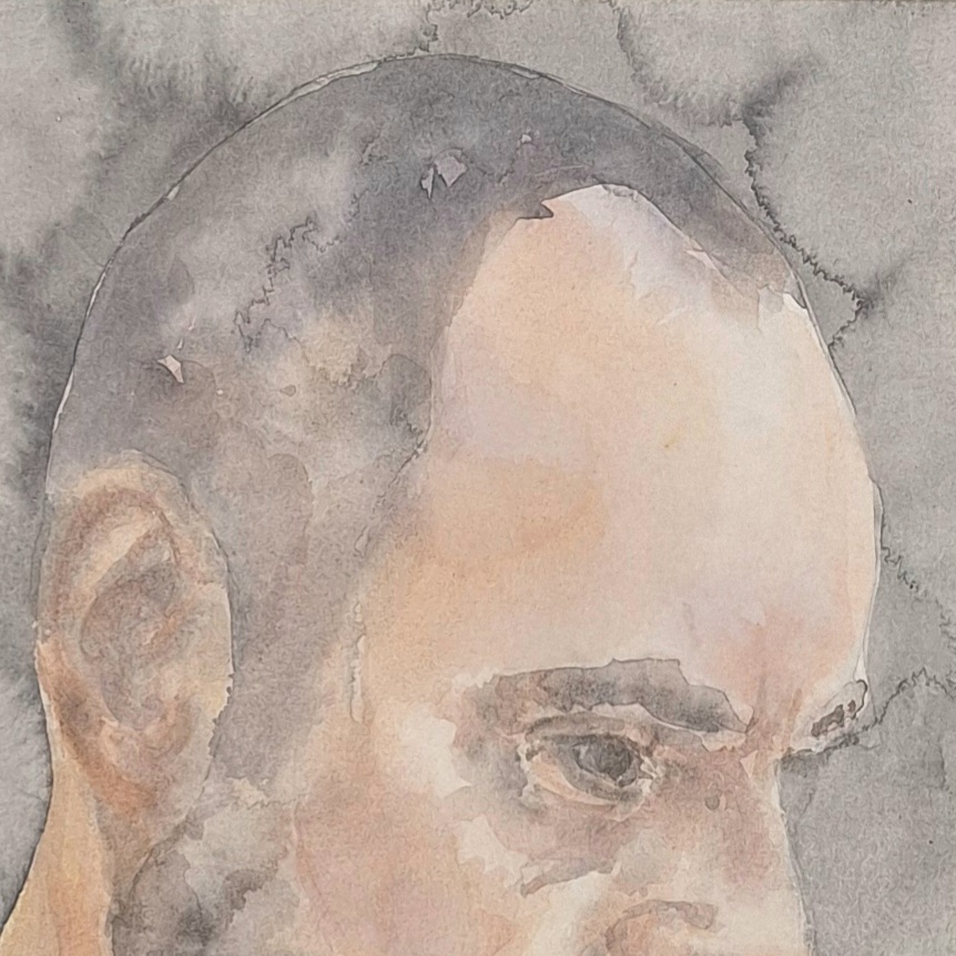 German, 2023, 23 x 17cm, watercolour