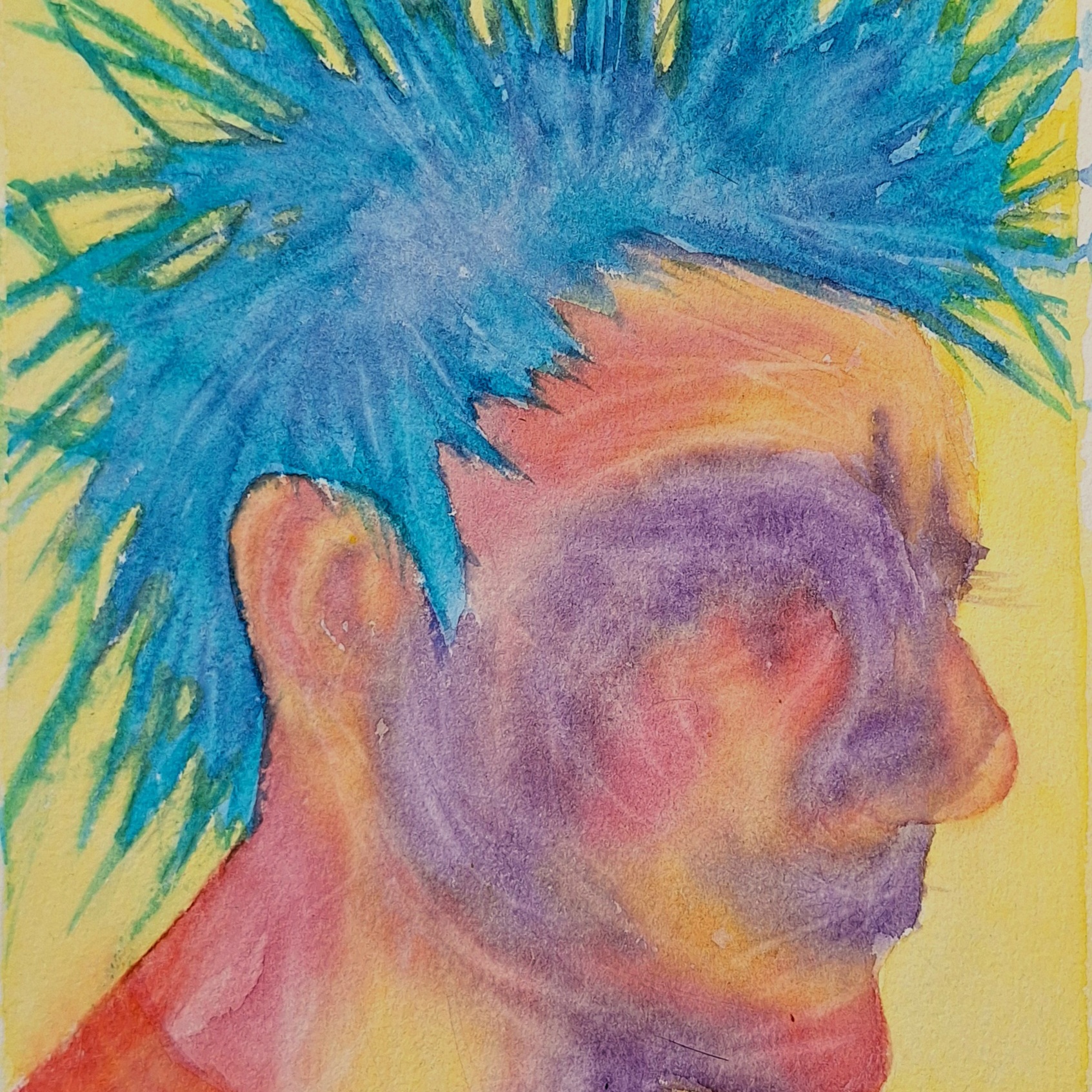 Blue silence, Water color, 29x21cm